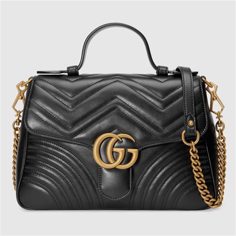 sac a main noir gucci|sac gg emblem petite taille.